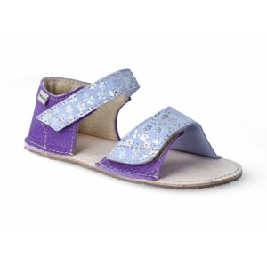 OK BARE Barefoot sandálky OKbarefoot- Mirrisa fialové kvetinky Veľkosť: 34