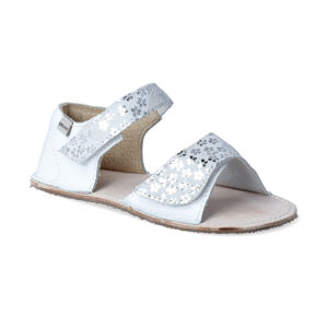 OK BARE Barefoot sandálky OKbarefoot- Mirrisa biele kvetinky Veľkosť: 25