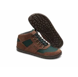 Barefoot outdoorová obuv Zaqq - Hiqe mid Brown Green Veľkosť: 44