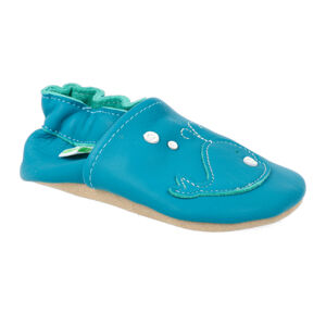 Barefoot capáčiky Hopi Hop Barefoot Slippers - Velryba Bublík Blue Veľkosť: XL