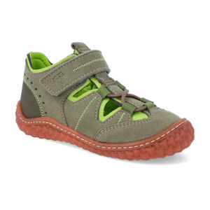 Barefoot sandále Ricosta - Pepino Jerry Oliv/Acido M vegan zelené Veľkosť: 20