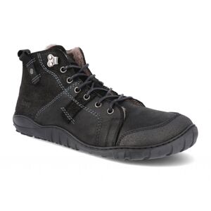 Barefoot pánska členková obuv Koel - Pax Leather wool Black čierna Veľkosť: 41