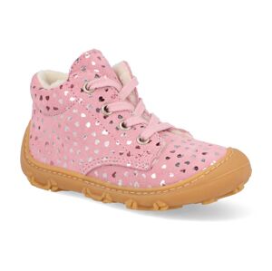 Barefoot detské zimné topánky Ricosta - Pepino Colin W ružové Veľkosť: 26