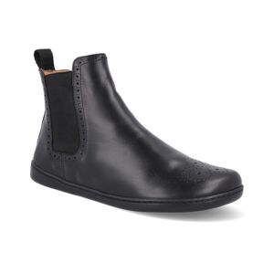 Barefoot dámské členkové topánky Zaqq - Equity brogue chelsea čierne Veľkosť: 40