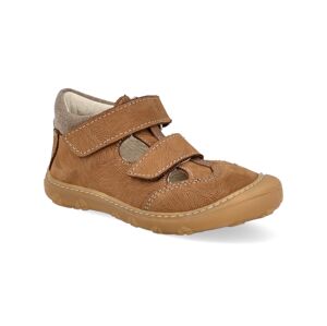 Barefoot dětské sandály Ricosta - Pepino EBI carmel Cut W hnědé Veľkosť: 21