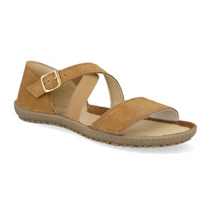 Barefoot dámske sandále Koel - Isa Suede Cognac hnedé Veľkosť: 38