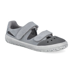 Barefoot detské sandále Jonap - Fella svetlošedé Veľkosť: 30