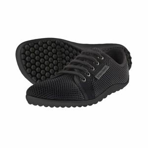 Barefoot tenisky Leguano - Aktiv lávově černá, černá podrážka Veľkosť: 38