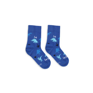 Detské barefoot ponožky Be Lenka Kids - Crew - Dino - Royal Blue 23-26