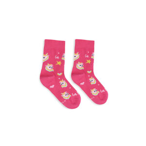 Detské barefoot ponožky Be Lenka Kids - Crew - Unicorn - BubleGum Pink 31-34